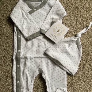 Burt’s bee baby pajama with hat
